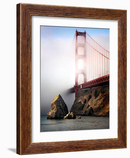 The Golden Gate Bridge Shrouded in Mist at Sunrise-Jody Miller-Framed Photographic Print