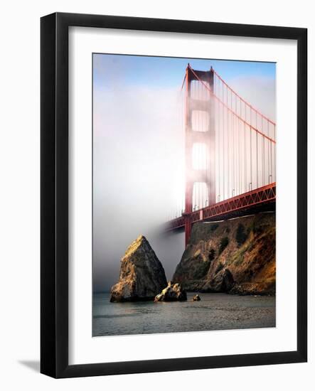 The Golden Gate Bridge Shrouded in Mist at Sunrise-Jody Miller-Framed Photographic Print