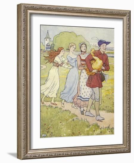 The Golden Goose Book-Leonard Leslie Brooke-Framed Giclee Print