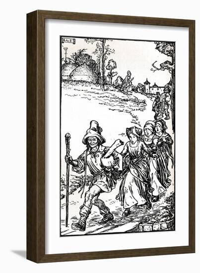 The Golden Goose from Grimms Household Tales, C1900 (1901-1902)-Robert Anning Bell-Framed Giclee Print