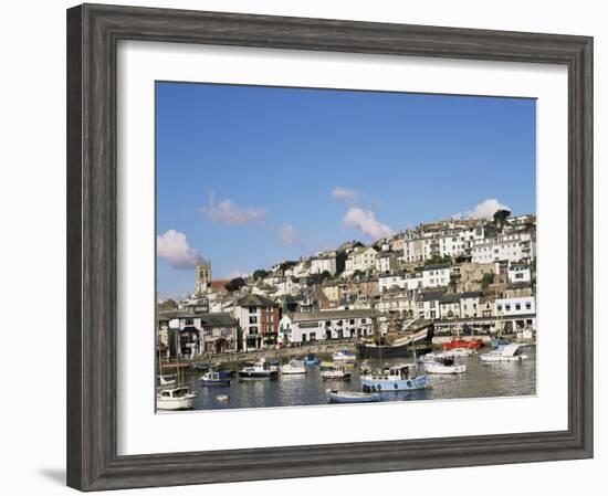 The Golden Hind and Other Boats in the Harbour, Brixham, Devon, England, United Kingdom-Raj Kamal-Framed Photographic Print