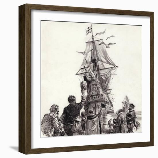 The Golden Hind-C.l. Doughty-Framed Giclee Print