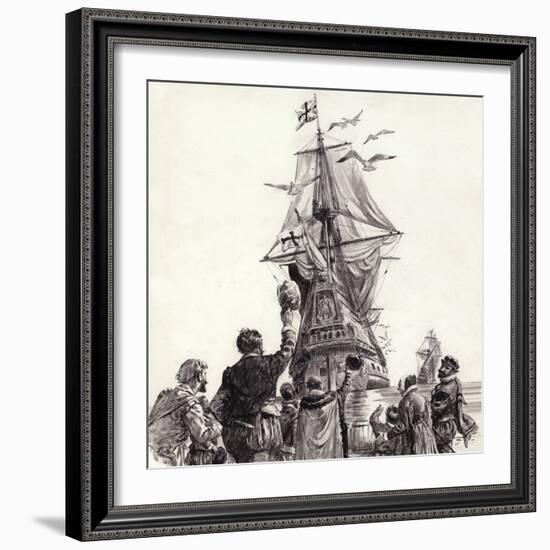 The Golden Hind-C.l. Doughty-Framed Giclee Print