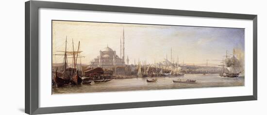 The Golden Horn with The Suleimaniye and The Faith Mosques, Constantinople-Antoine-Leon Morel-Fatio-Framed Giclee Print