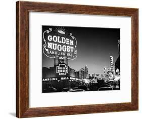 The Golden Nugget Gambling Hall Lighting Up Like a Candle-J. R. Eyerman-Framed Photographic Print
