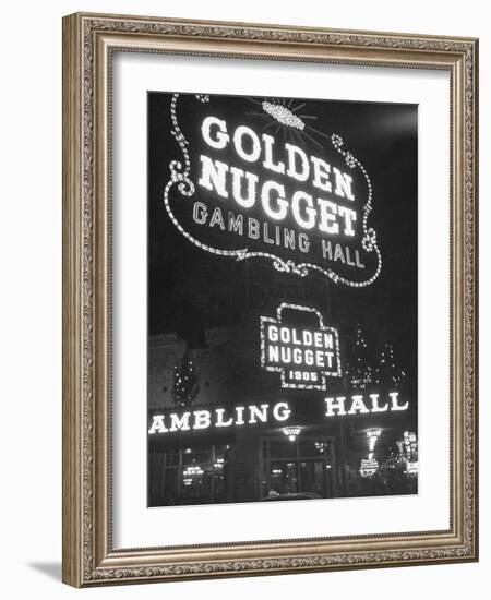 The Golden Nugget in Las Vegas Since 1905-Loomis Dean-Framed Photographic Print