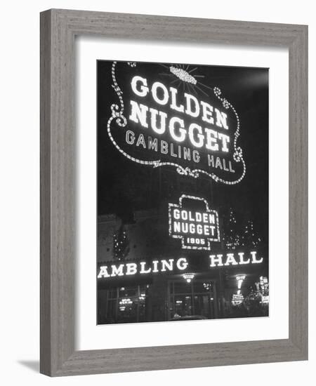 The Golden Nugget in Las Vegas Since 1905-Loomis Dean-Framed Photographic Print