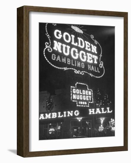 The Golden Nugget in Las Vegas Since 1905-Loomis Dean-Framed Photographic Print