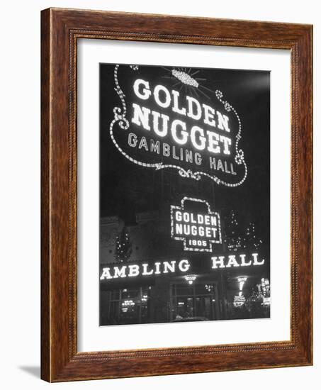 The Golden Nugget in Las Vegas Since 1905-Loomis Dean-Framed Photographic Print