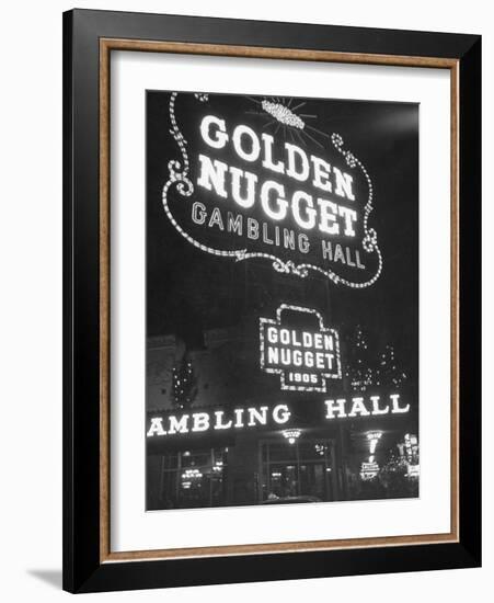 The Golden Nugget in Las Vegas Since 1905-Loomis Dean-Framed Photographic Print