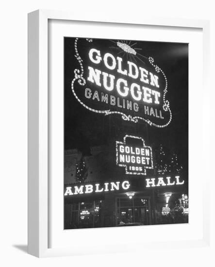 The Golden Nugget in Las Vegas Since 1905-Loomis Dean-Framed Photographic Print