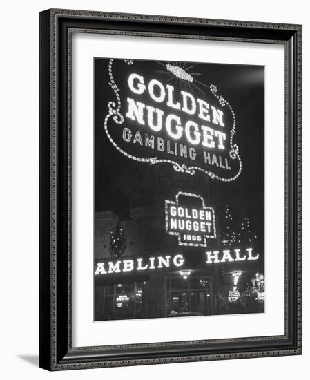 The Golden Nugget in Las Vegas Since 1905-Loomis Dean-Framed Photographic Print