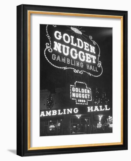 The Golden Nugget in Las Vegas Since 1905-Loomis Dean-Framed Photographic Print