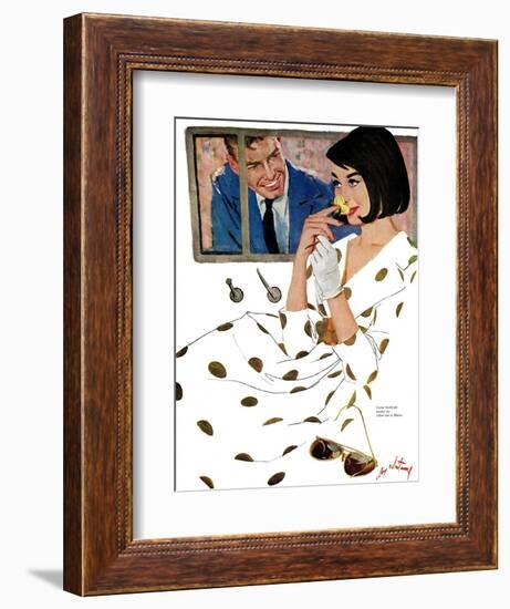 The Golden Rose - Saturday Evening Post "Leading Ladies", October 24, 1959 pg.23-Coby Whitmore-Framed Giclee Print