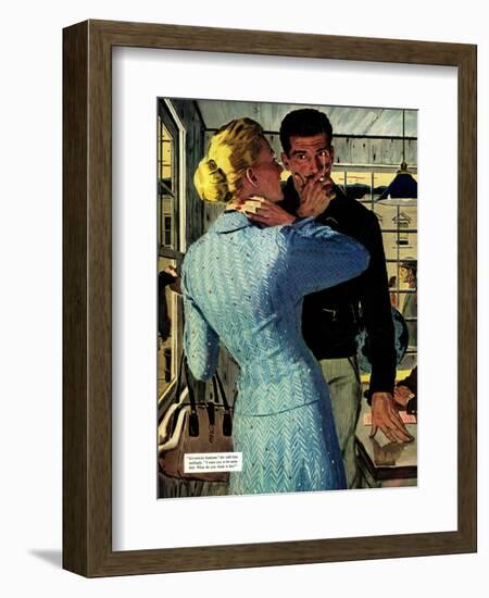 The Golden Shadow - Saturday Evening Post "Men at the Top", March 2, 1957 pg.20-Mac Conner-Framed Giclee Print