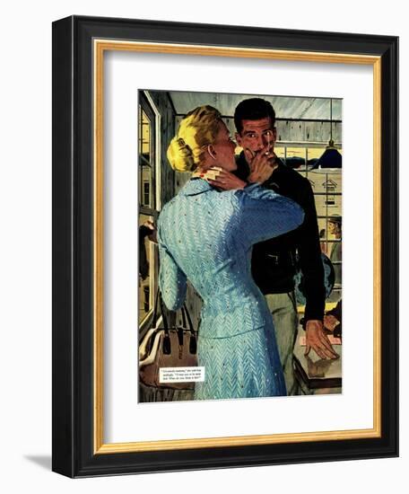 The Golden Shadow - Saturday Evening Post "Men at the Top", March 2, 1957 pg.20-Mac Conner-Framed Giclee Print