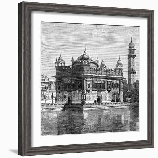 The Golden Temple and the Lake of Immortality at Amritsar, India, 1895-null-Framed Giclee Print