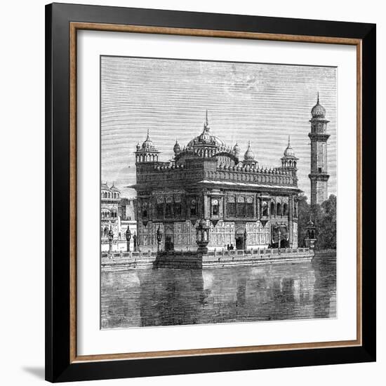 The Golden Temple and the Lake of Immortality at Amritsar, India, 1895-null-Framed Giclee Print