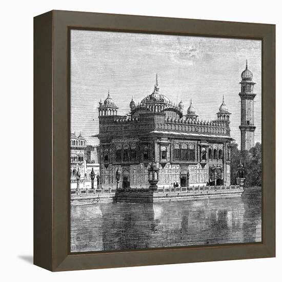 The Golden Temple and the Lake of Immortality at Amritsar, India, 1895-null-Framed Premier Image Canvas