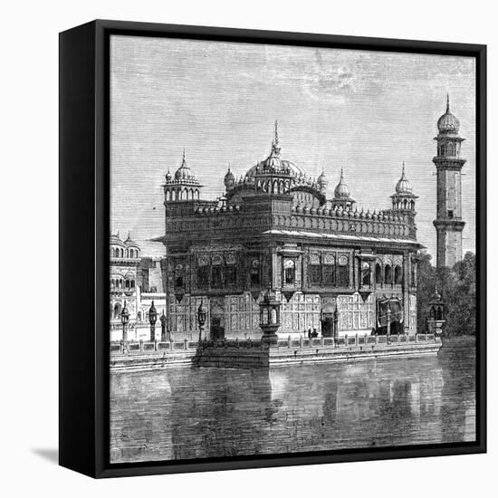 The Golden Temple and the Lake of Immortality at Amritsar, India, 1895-null-Framed Premier Image Canvas