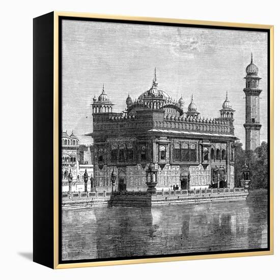 The Golden Temple and the Lake of Immortality at Amritsar, India, 1895-null-Framed Premier Image Canvas