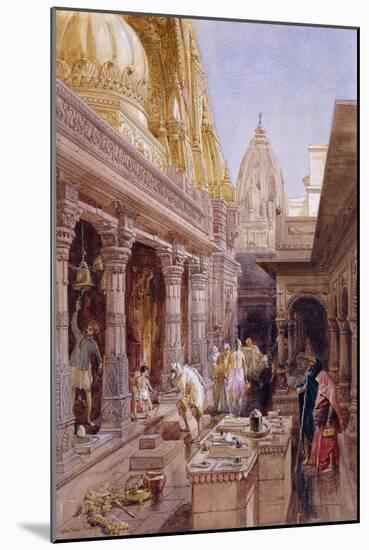 The Golden Temple, Benares, 1862 (Pencil and W/C, with Touches of White and Gum Arabic)-William 'Crimea' Simpson-Mounted Giclee Print