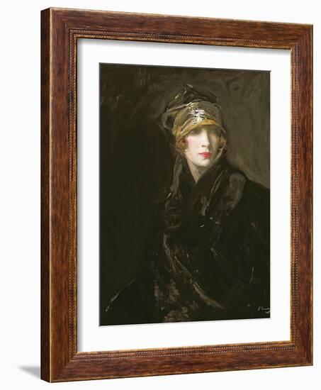 The Golden Turban (Oil on Canvas)-John Lavery-Framed Giclee Print