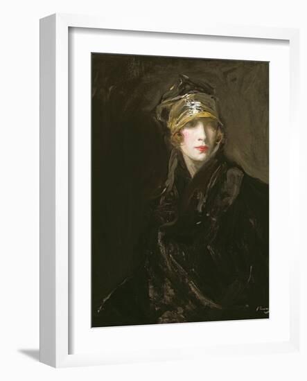 The Golden Turban (Oil on Canvas)-John Lavery-Framed Giclee Print