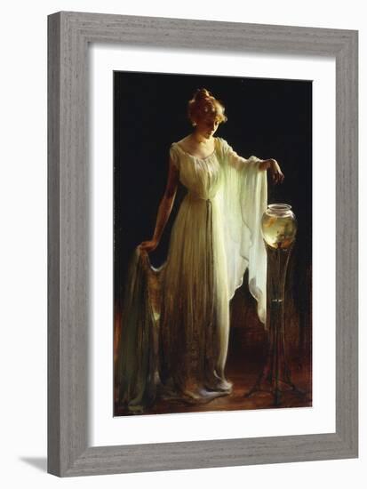 The Goldfish, 1911-Charles Courtney Curran-Framed Giclee Print