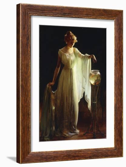 The Goldfish, 1911-Charles Courtney Curran-Framed Giclee Print