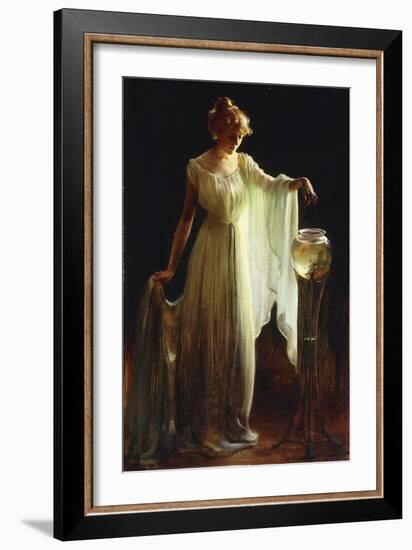 The Goldfish, 1911-Charles Courtney Curran-Framed Giclee Print