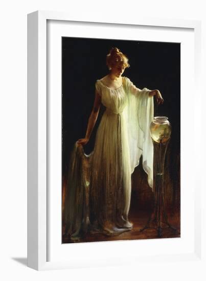 The Goldfish, 1911-Charles Courtney Curran-Framed Giclee Print