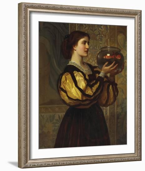 The Goldfish Bowl-Charles Edward Perugini-Framed Giclee Print