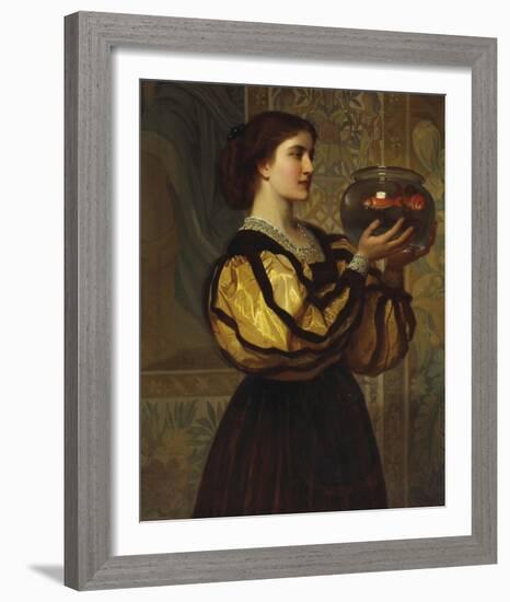 The Goldfish Bowl-Charles Edward Perugini-Framed Giclee Print