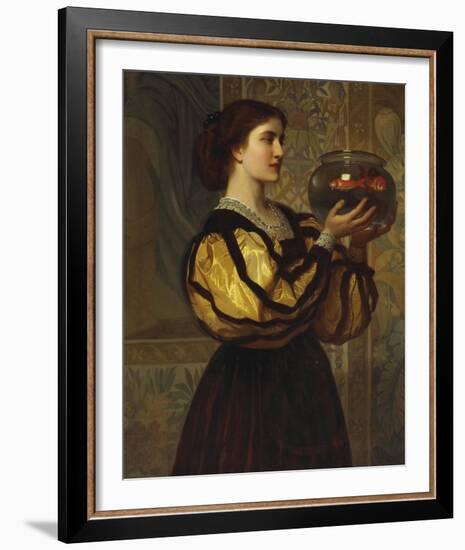 The Goldfish Bowl-Charles Edward Perugini-Framed Giclee Print