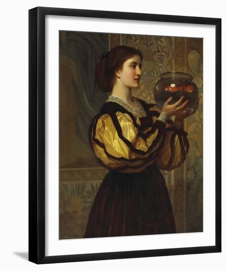 The Goldfish Bowl-Charles Edward Perugini-Framed Giclee Print