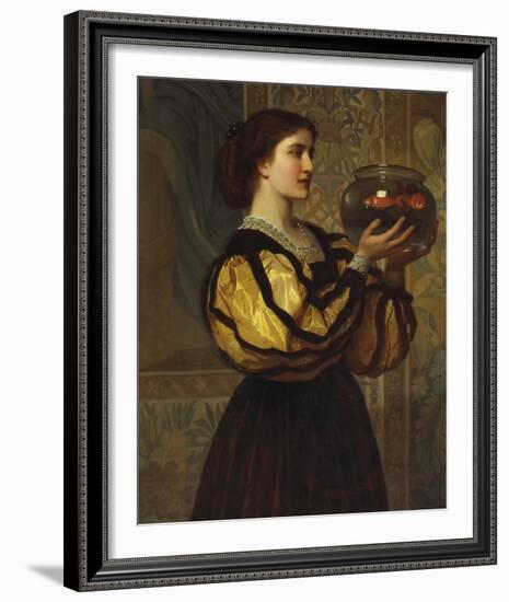 The Goldfish Bowl-Charles Edward Perugini-Framed Giclee Print