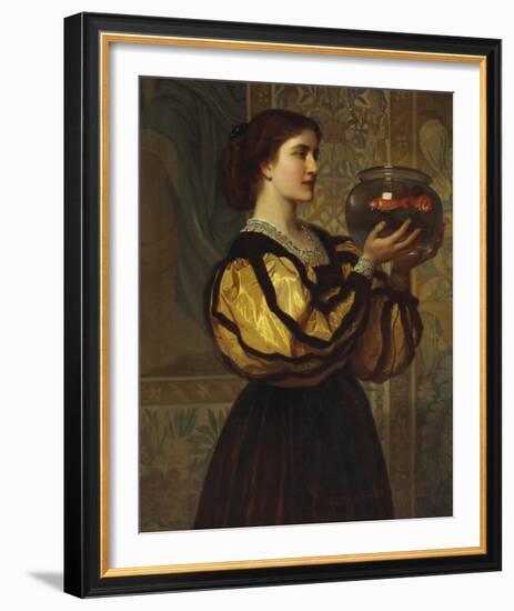 The Goldfish Bowl-Charles Edward Perugini-Framed Giclee Print