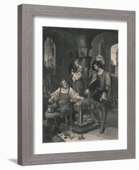 'The Goldsmith's Daughter', c1850-Albert Henry Payne-Framed Giclee Print