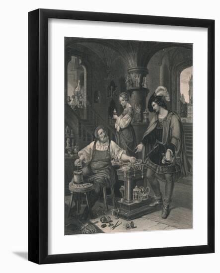 'The Goldsmith's Daughter', c1850-Albert Henry Payne-Framed Giclee Print