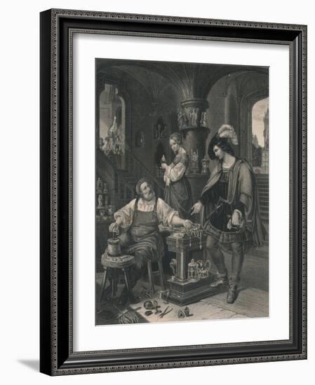 'The Goldsmith's Daughter', c1850-Albert Henry Payne-Framed Giclee Print