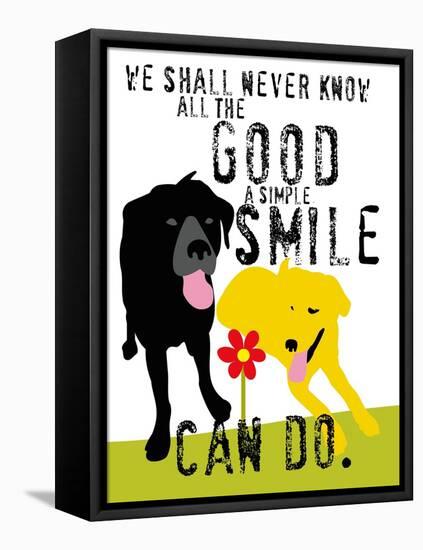 The Good a Simple Smile Can Do-Ginger Oliphant-Framed Stretched Canvas