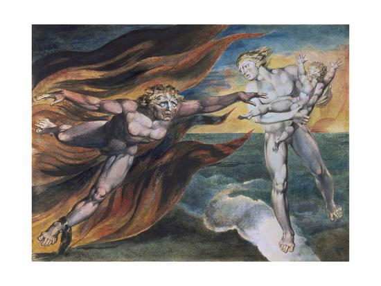 The Good And Evil Angels Giclee Print William Blake Art Com