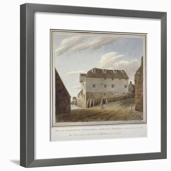 The Good Intent Flour Mill, Isleworth, Middlesex, C1802-null-Framed Giclee Print