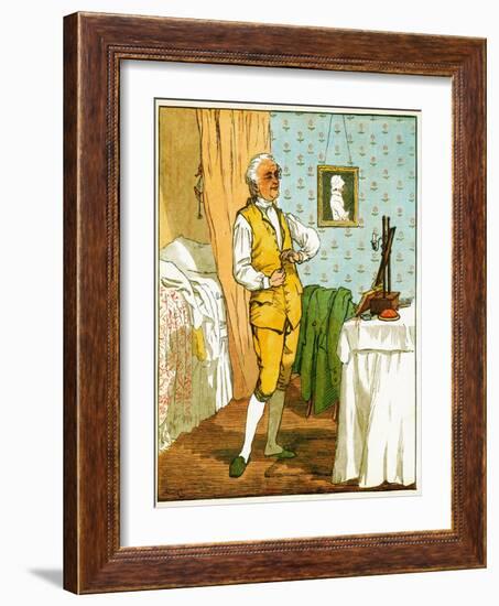 The Good Man of Islington Dressing, Illustration from an Elegy on the Death of a Mad Dog'' by Olive-Randolph Caldecott-Framed Giclee Print