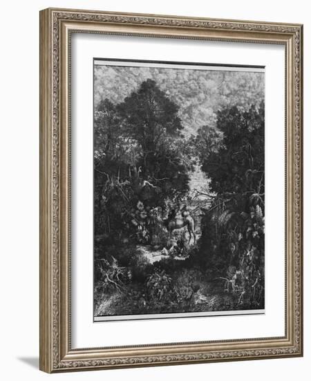 The Good Samaritan, 1861 (Litho)-Rodolphe Bresdin-Framed Giclee Print