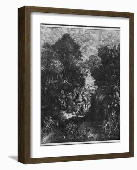 The Good Samaritan, 1861 (Litho)-Rodolphe Bresdin-Framed Giclee Print