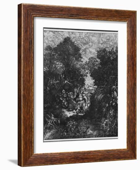 The Good Samaritan, 1861 (Litho)-Rodolphe Bresdin-Framed Giclee Print