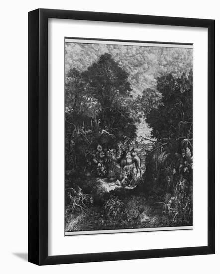 The Good Samaritan, 1861 (Litho)-Rodolphe Bresdin-Framed Giclee Print