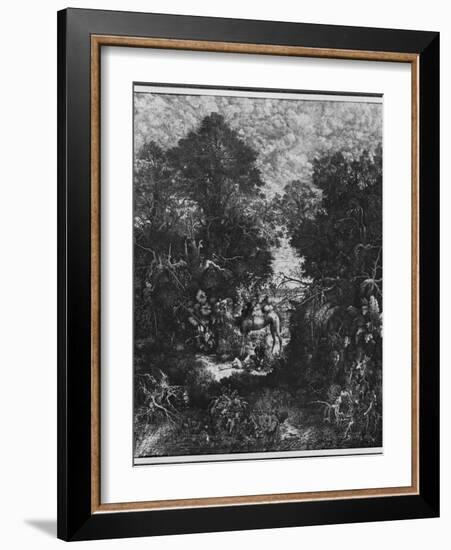 The Good Samaritan, 1861 (Litho)-Rodolphe Bresdin-Framed Giclee Print